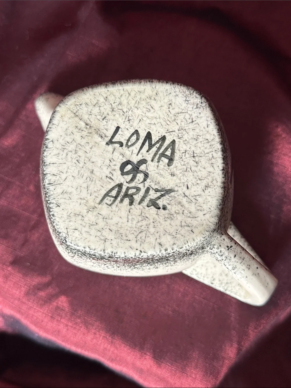 🦌 Vintage Loma of Arizona Creamer Pitcher Speckled Antelope Deer 🩵✨